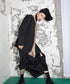 Drawstring Ruched Slit Skirt